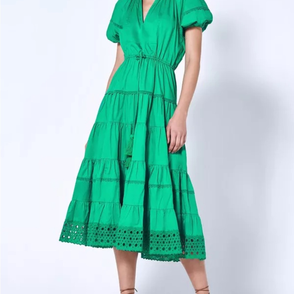 Alexis Vibrant Green Midi Dress